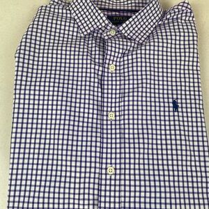 Ralph Lauren Men's Purple/White Checkered Shirt L